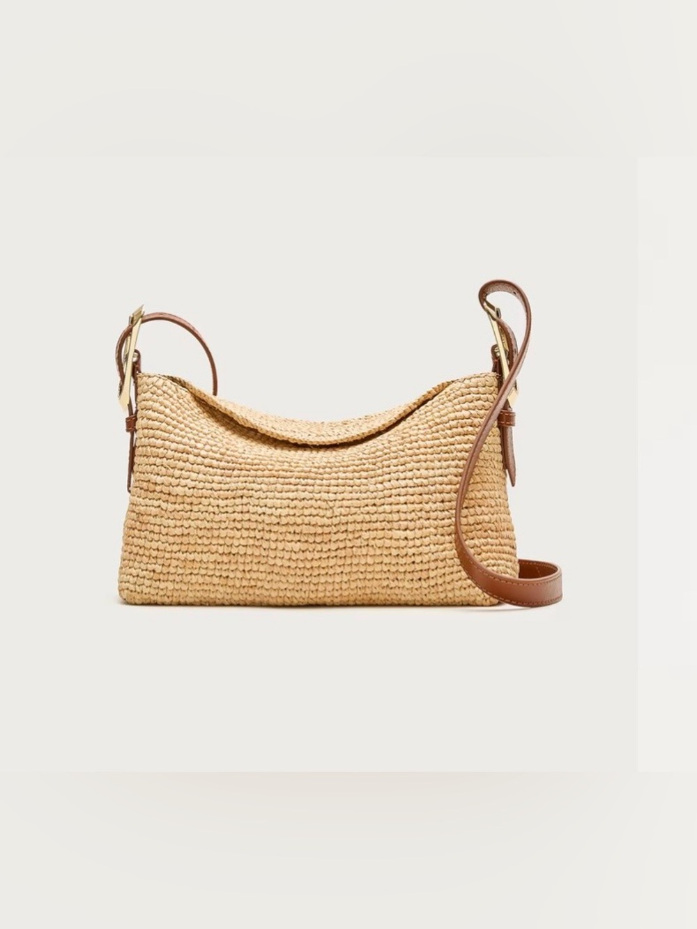 NEW J. Crew Berkeley small hand knotted shoulder bag in natural raffia CR882 - Picture 4 of 16